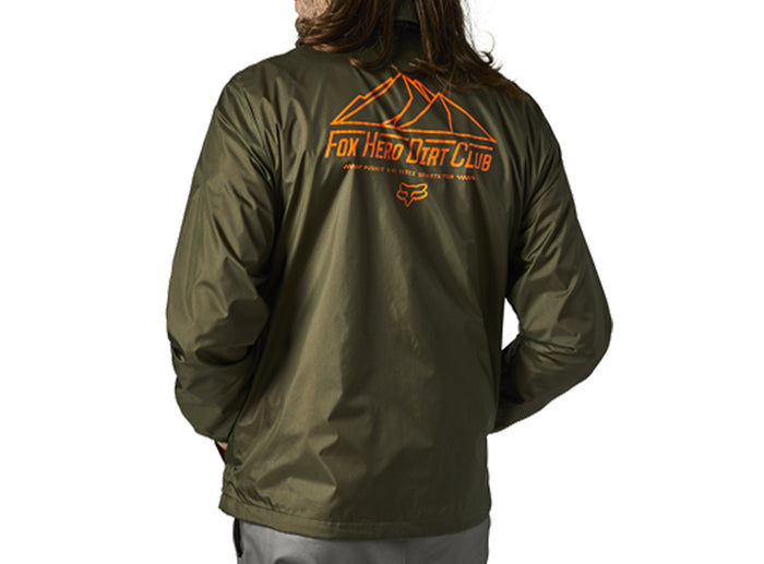 Fox Racing Hero Dirt Coaches Cycling Jacket - Fatigue Green