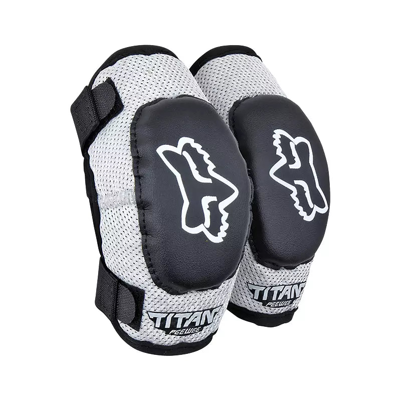 Fox Racing Peewee Titan Elbow Guard - Youth - Black-Silver - 2022 Black - Silver One Size 