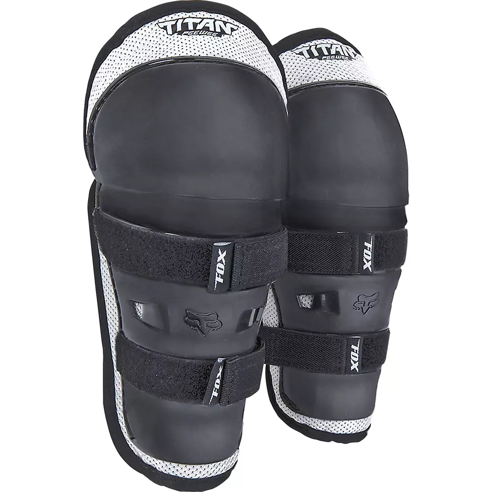 Fox Racing Peewee Titan Knee/Shin Guard - Kids - Black-Silver - 2022 Black - Silver One Size 