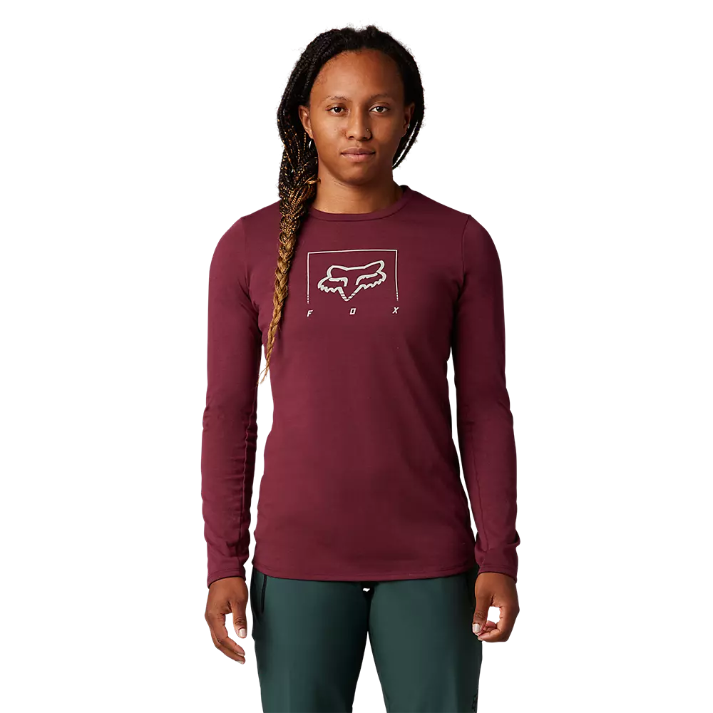 Fox Racing Ranger Dri Release Mid Long Sleeve MTB Jersey - Womens - Dark Maroon