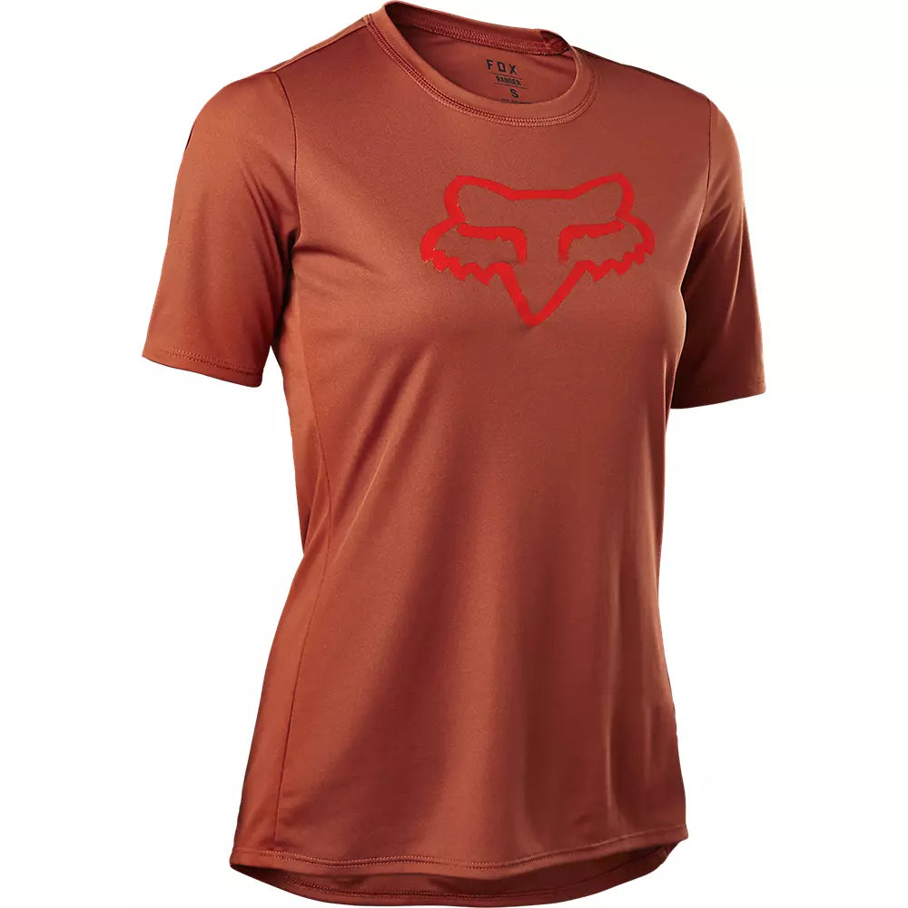 Fox Racing Ranger Foxhead Short Sleeve MTB Jersey - Womens - Red Clay - 2022 Red Clay X-Small 