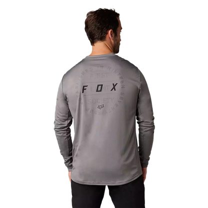 Fox Racing Ranger Long Sleeve MTB Jersey - Font - Dark Gray