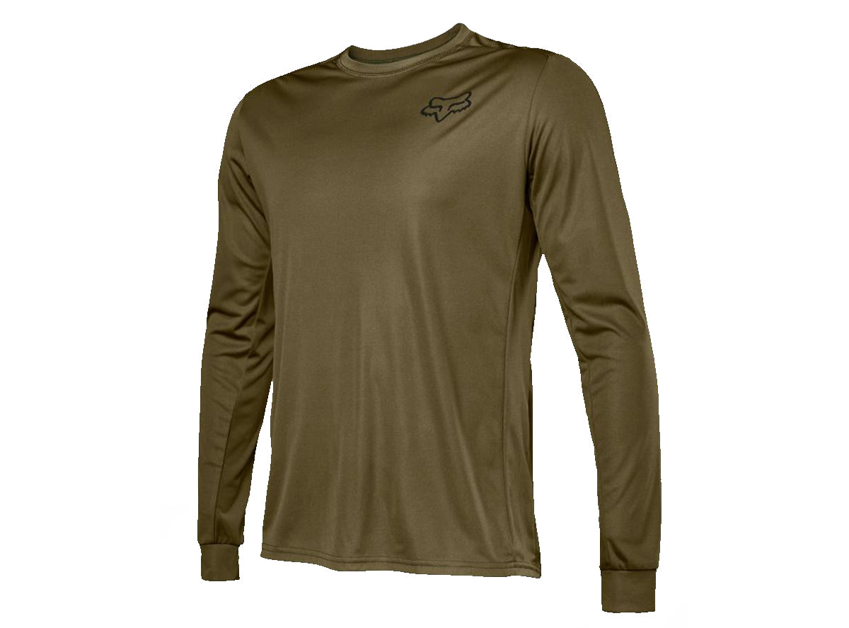 Fox Racing Ranger Long Sleeve MTB Jersey - Font - Olive Green - 2022 Olive Green Small 