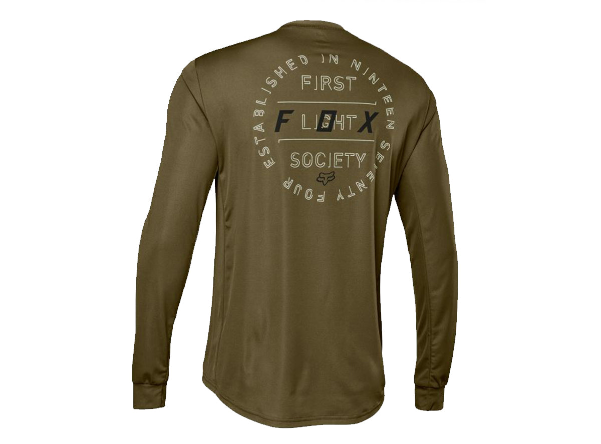 Fox Racing Ranger Long Sleeve MTB Jersey - Font - Olive Green