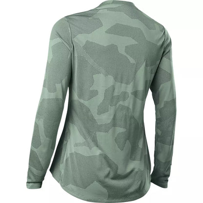 Fox Racing Ranger Tru Dri Long Sleeve MTB Jersey - Womens - Eucalyptus