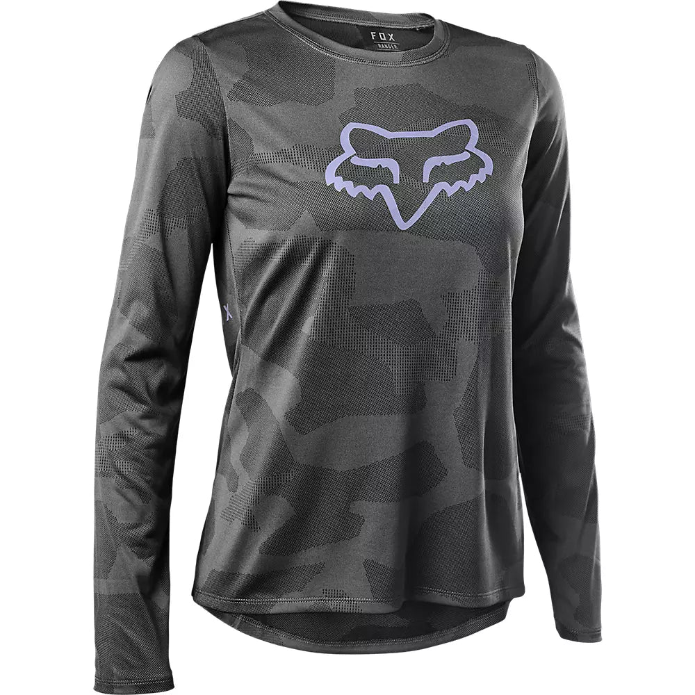 Fox Racing Ranger Tru Dri Long Sleeve MTB Jersey Womens Gray