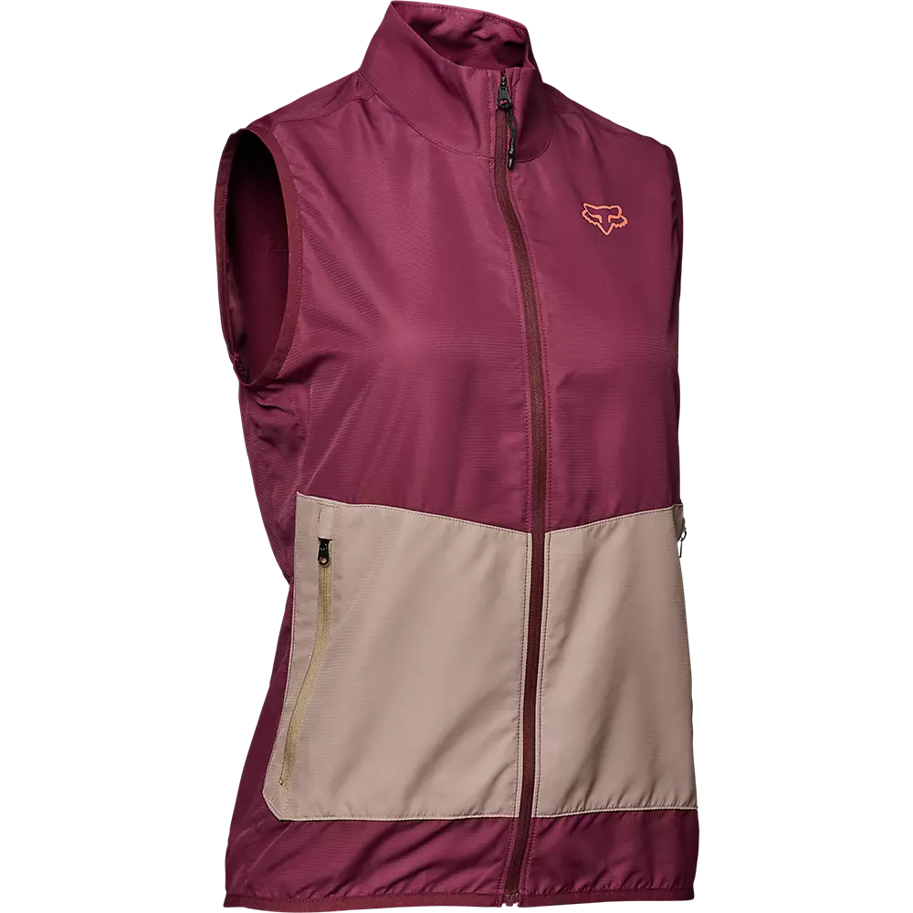 Fox Racing Ranger Wind Cycling Vest - Womens - Dark Maroon - 2022 Dark Maroon X-Small 