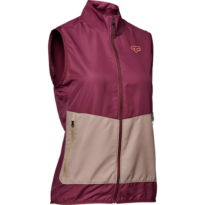 Fox Racing Ranger Wind Cycling Vest - Womens - Dark Maroon - 2022 Dark Maroon X-Small 