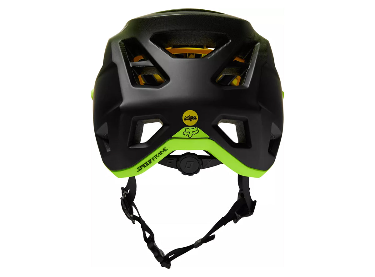 Fox Racing Speedframe MIPS MTB Helmet - Black-Yellow - 2021