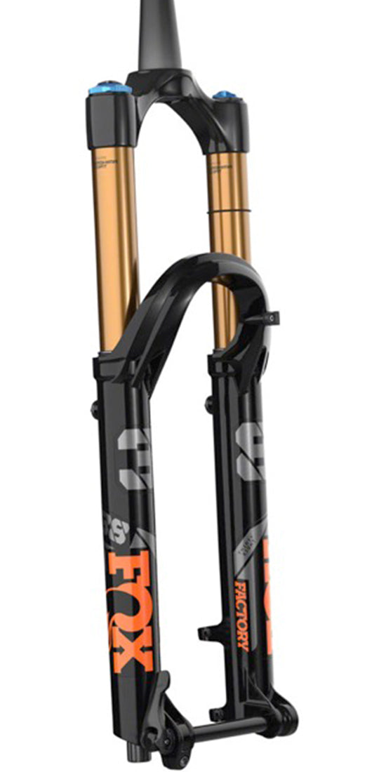 Fox Suspension 38 Float 170 Factory 29" 15QRx110 - Shiny Black-Orange-Gloss Black Logo - 2022 Shiny Black - Orange-Gloss Black Logo Grip 2 - HSC/LSC/HSR/LSR 44mm - 1.5" Tapered