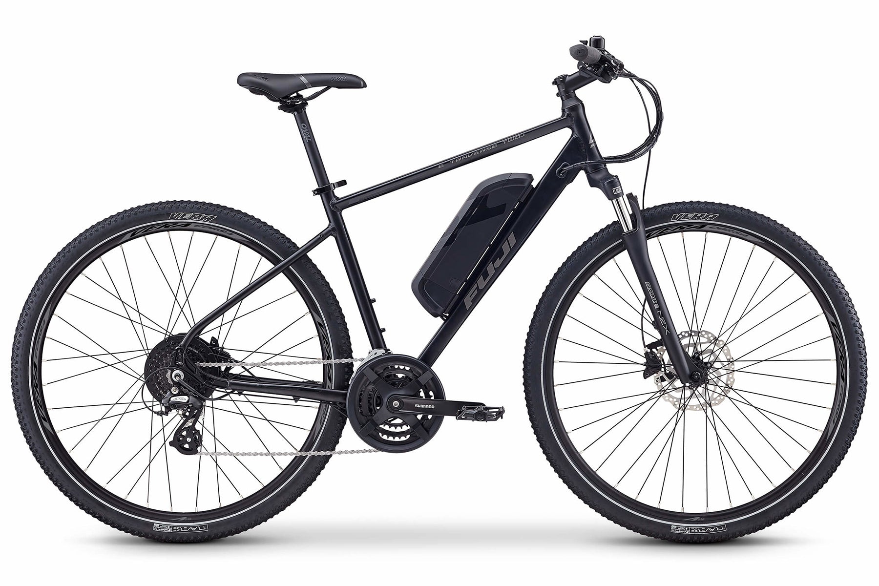 Fuji E-Traverse 2.1 USA Electric Bike - Satin Black Satin Black 58cm (23") - Large 
