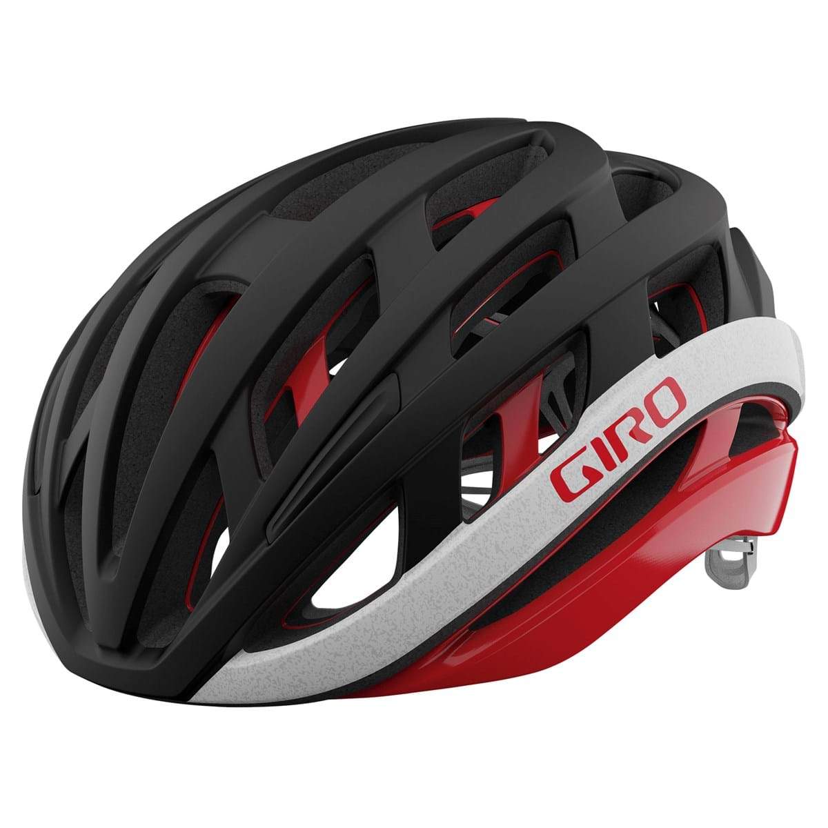 Giro Helios Spherical Road Helmet - Matt Black-Red - 2021