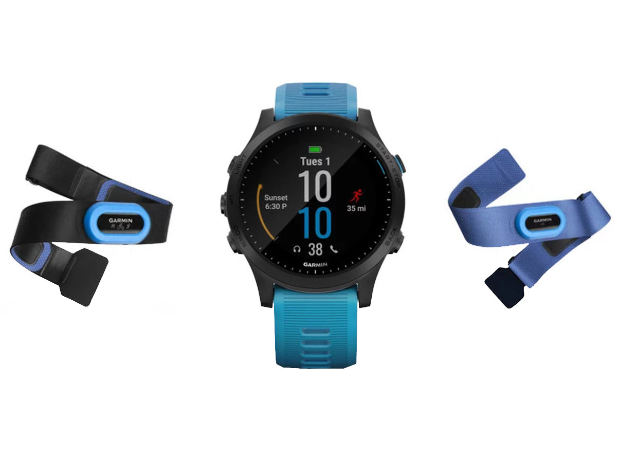 Garmin Forerunner 945 GPS Heart Rate Monitor Smartwatch Bundle - Blue-Slate