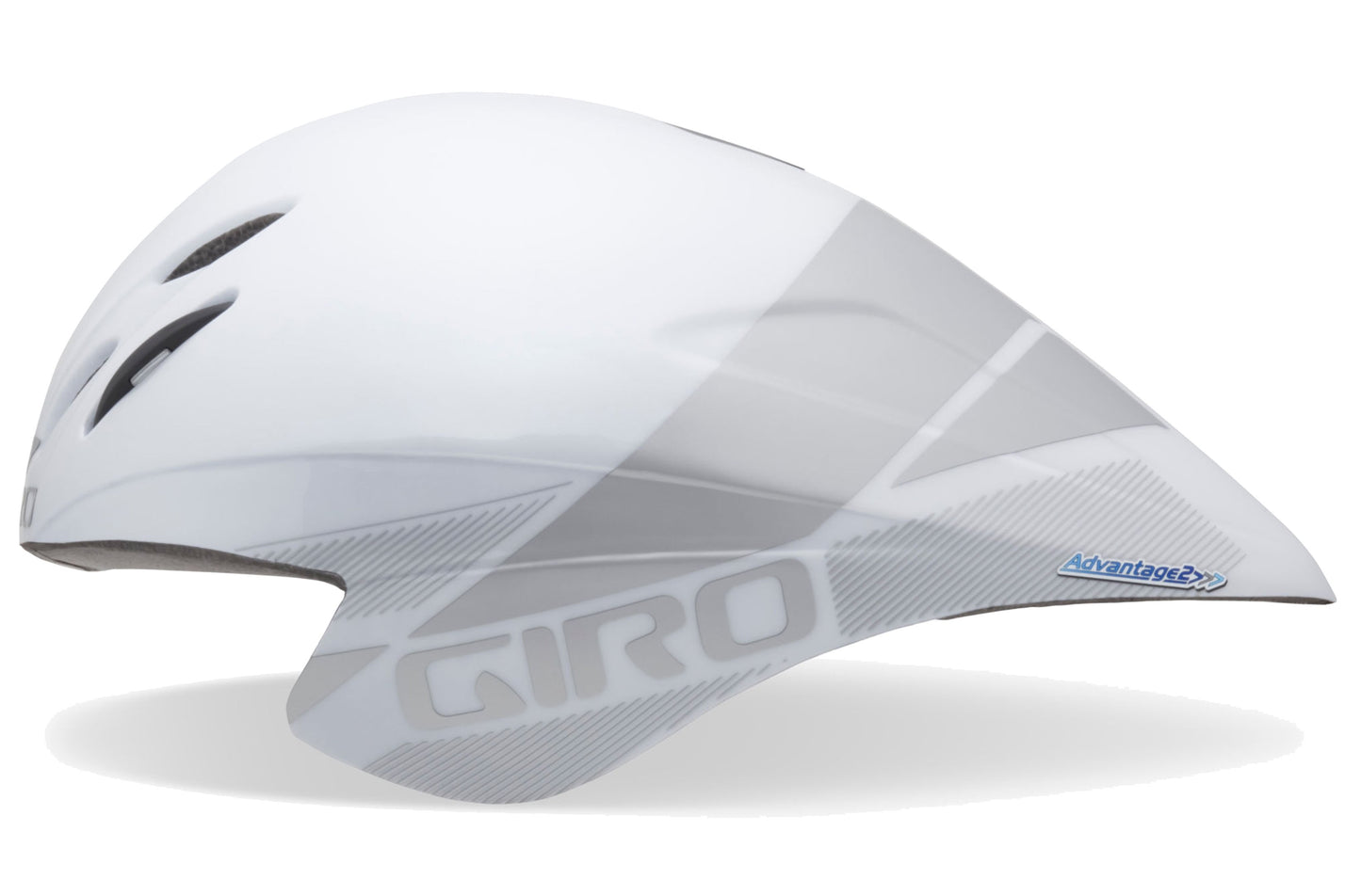 Giro Advantage 2 Time Trial Road Helmet - White-Silver White - Silver Small 