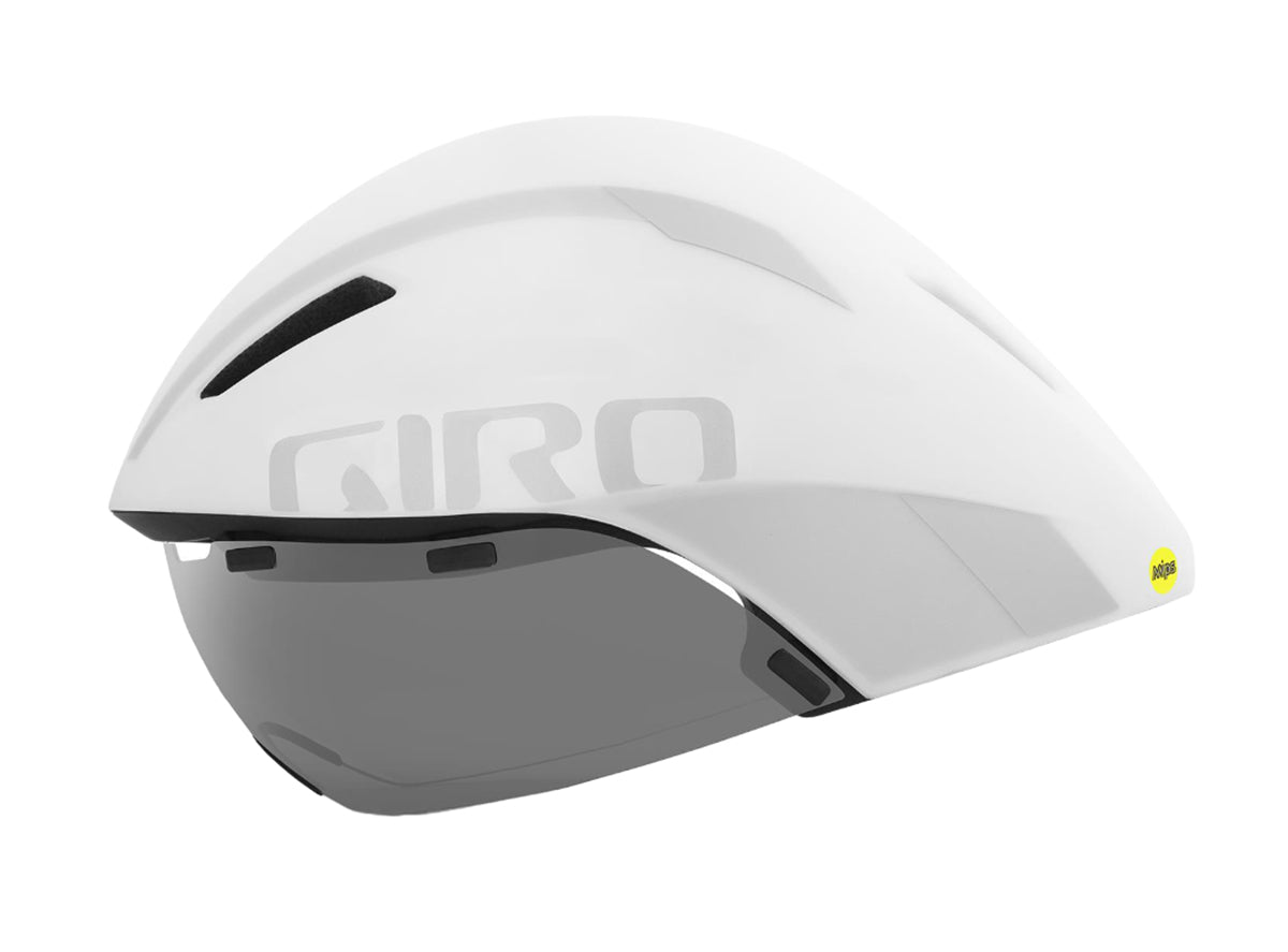 Giro Aerohead MIPS TRI Helmet - Matt White-Silver - Cambria Bike