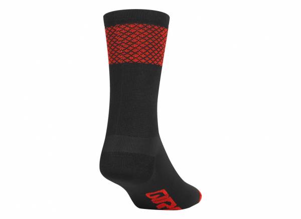 Giro Comp 6" High Rise Sock - Black-Bright Red - 2022