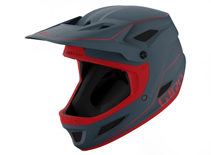 Giro Disciple MIPS Full Face Helmet - Matt Portaro Gray-Red