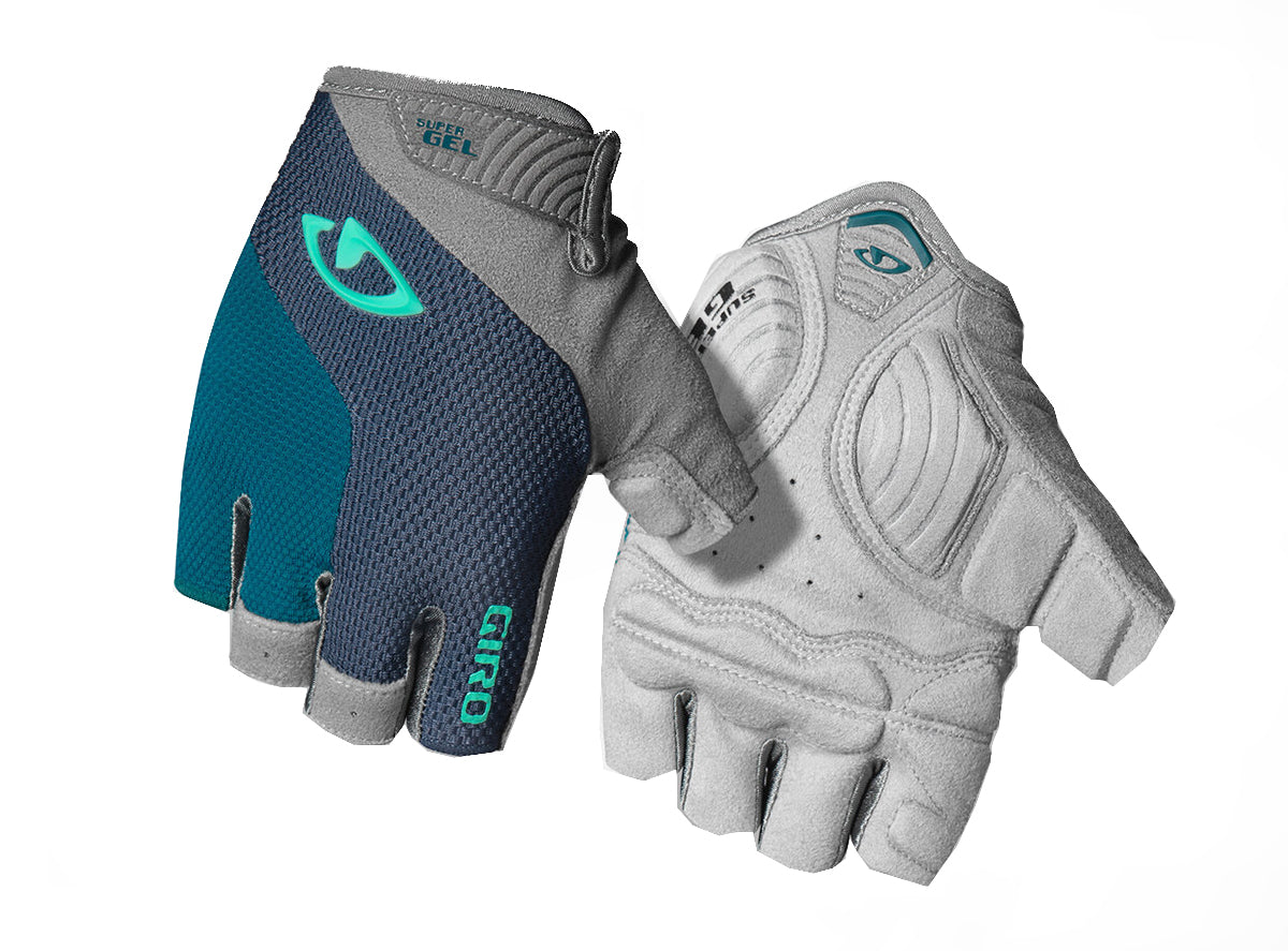 Giro Strada Massa SuperGel Road Cycling Glove - Womens - Harbor Blue-Screaming Teal - 2022 Harbor Blue - Screaming Teal Small 