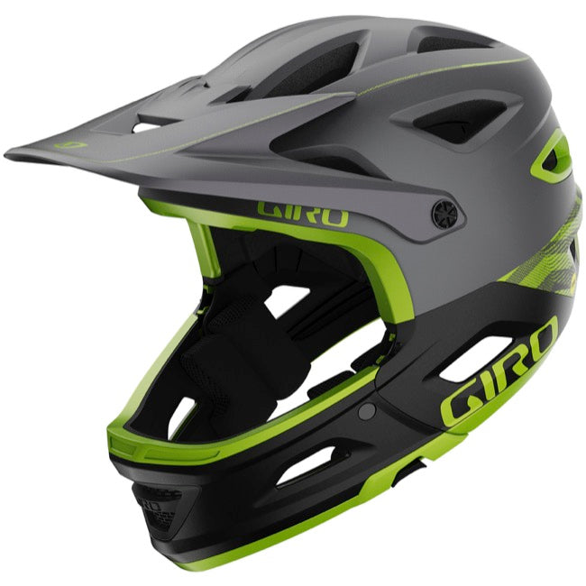 Giro Switchblade MIPS Full Face Helmet - Matt Metallic Black-Ano Lime