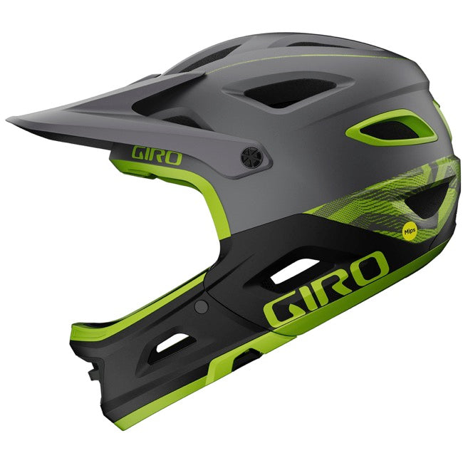 Giro Switchblade MIPS Full Face Helmet - Matt Metallic Black-Ano Lime