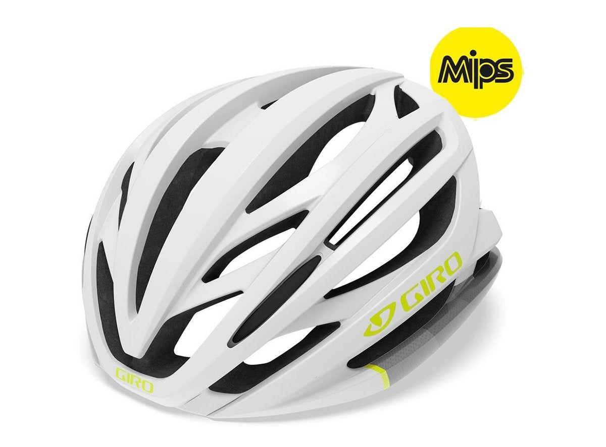 Giro Seyen MIPS Road Helmet - Womens - White-Gray-Citron - 2019 White - Gray - Citron Small 