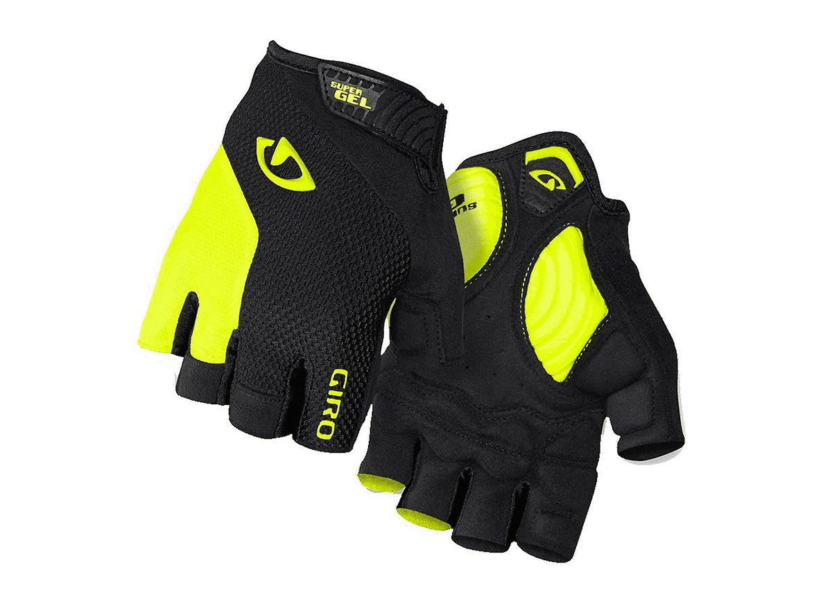 Giro Strade Dure Supergel Road Cycling Glove - Black-Hi Yellow Black - Hi Yellow Small 