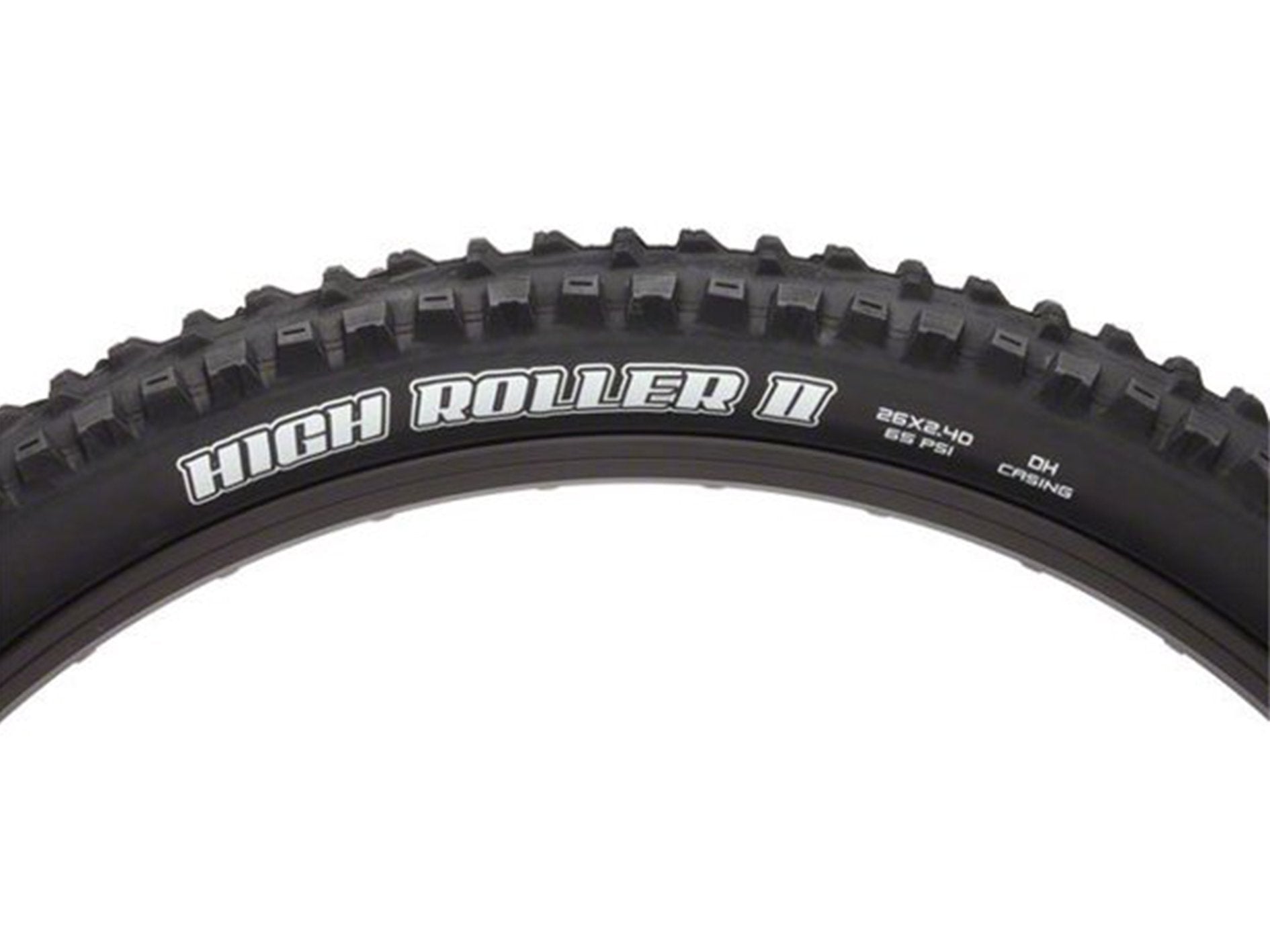 Maxxis High Roller II 26" Folding MTB Tire - EXO Black 2.4" Single Compound - (EXO)EXO Sidewall - 60TPI