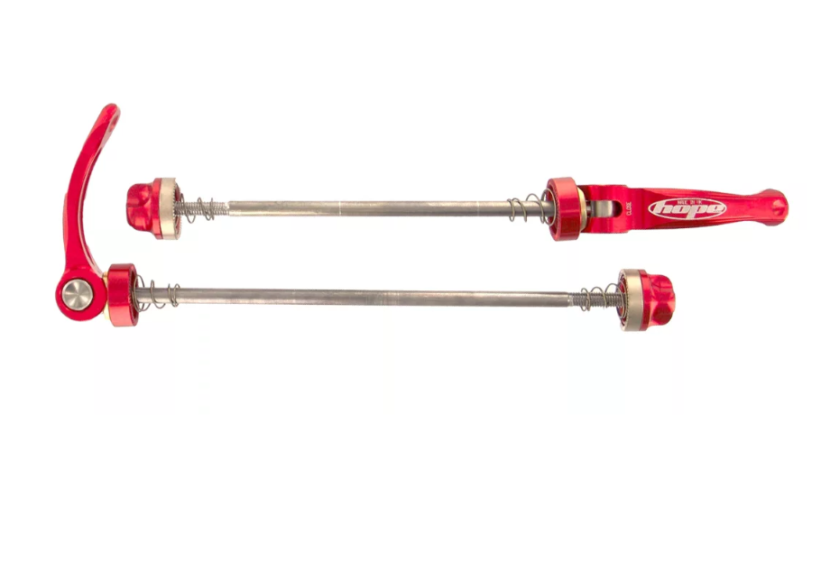 Hope Wheel Skewer - Red Red 9mmQR - Pair 