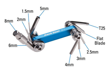 Park Tool I-Beam 2 Mini Folding Multi-Tool IB-2 - Blue