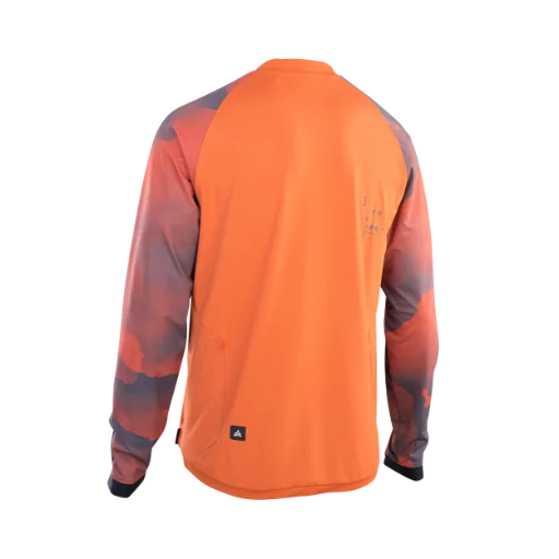 ION Traze Amp AFT Long Sleeve MTB Jersey - Crimson Earth