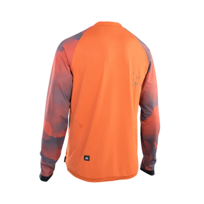 ION Traze Amp AFT Long Sleeve MTB Jersey - Crimson Earth