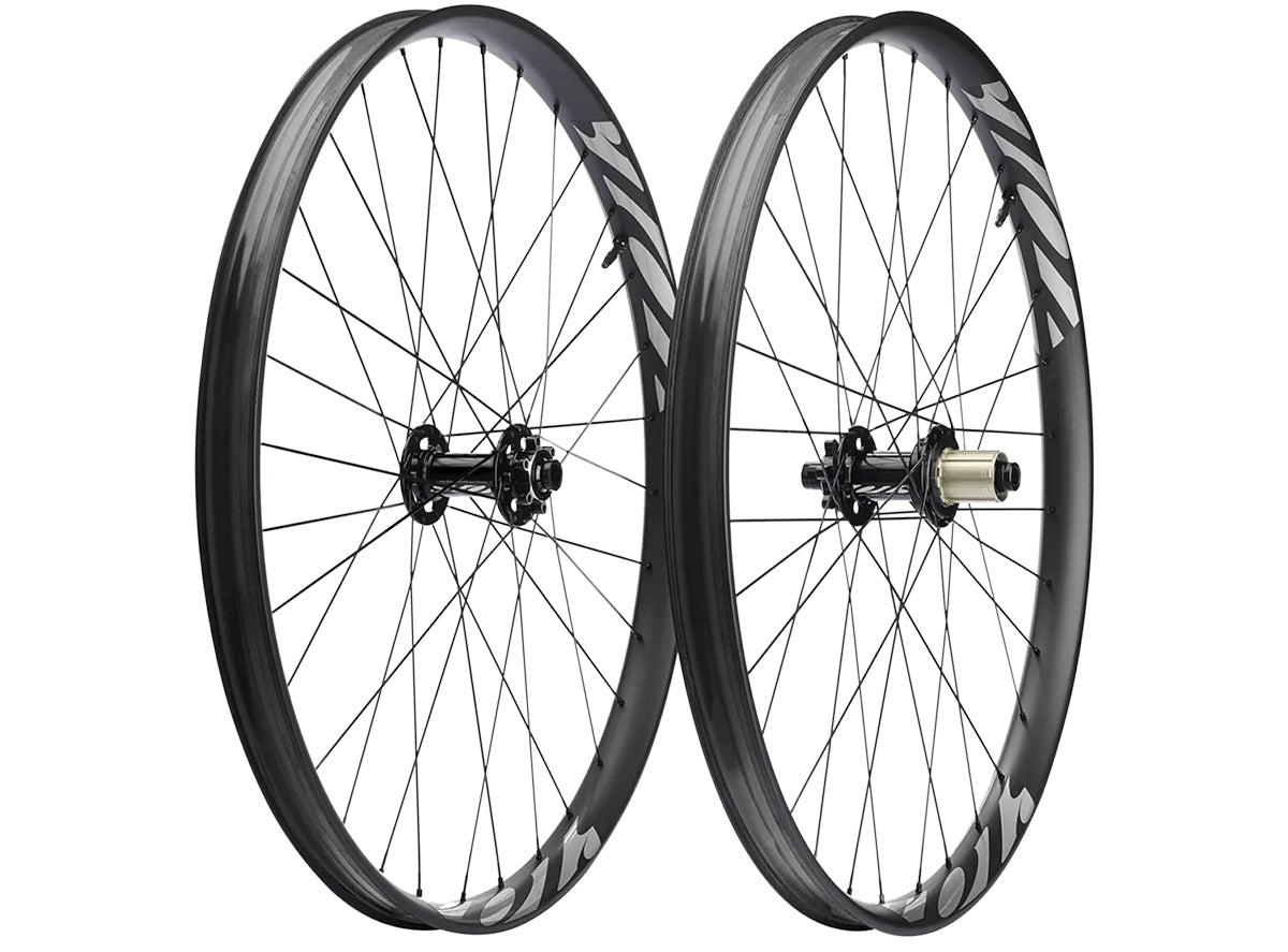 Ibis S35 Carbon Logo 29" MTB Wheelset Black - White 15x110mm Front & 12x148mm Rear - MicroSpline 