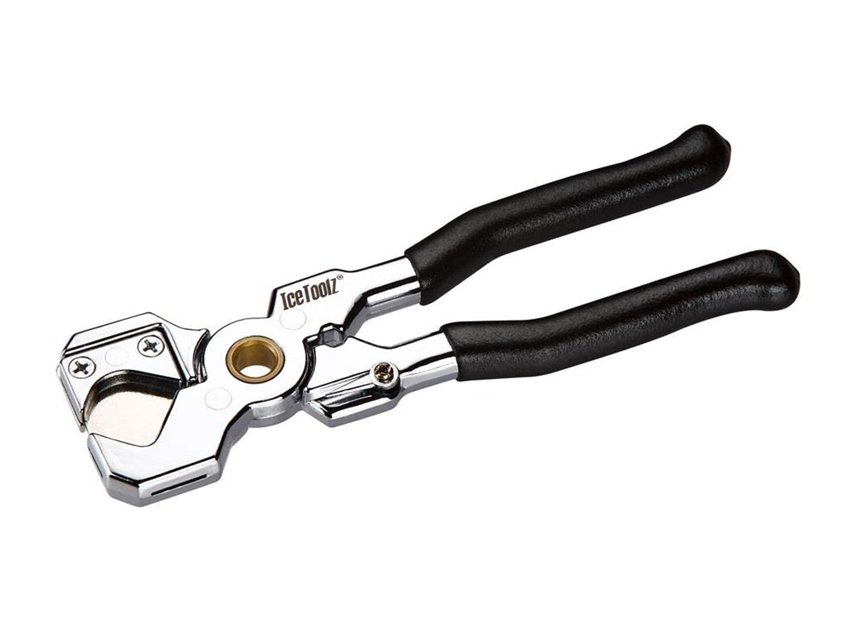 IceToolz Hydraulic Hose Cutter Silver - Black Includes Spare Blade 