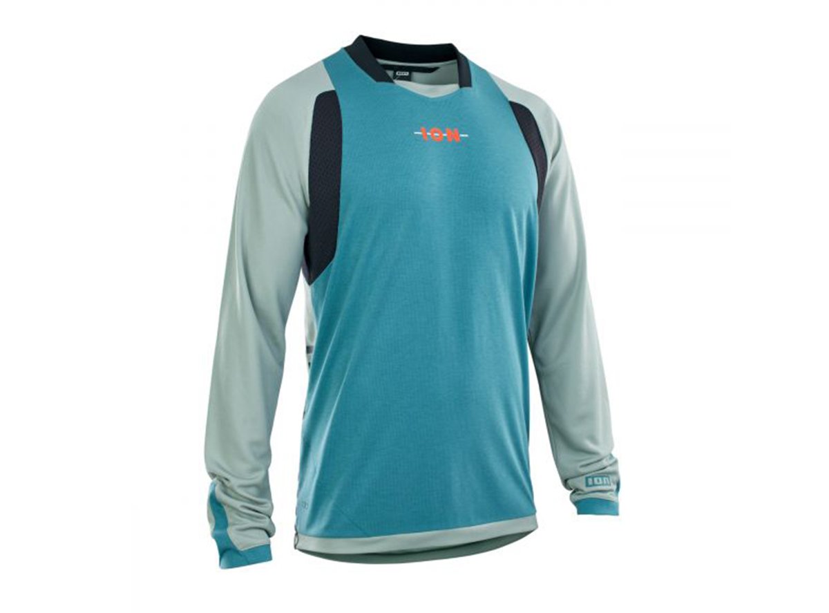 ION Scrub AMP Long Sleeve MTB Jersey - Tidal Green - 2021 Tidal Green Small 