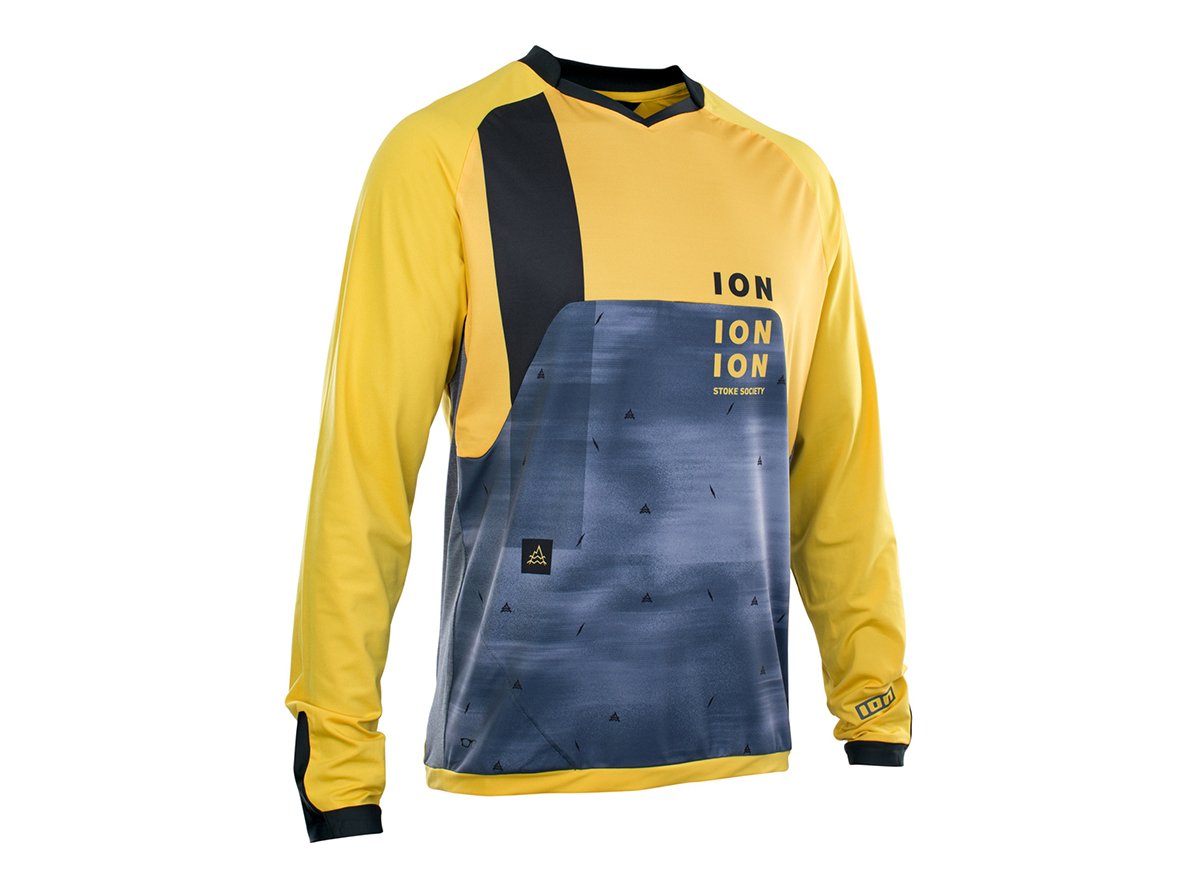 ION Traze Vent Long Sleeve MTB Jersey - Dark Yellow - 2021 Dark Yellow Small 