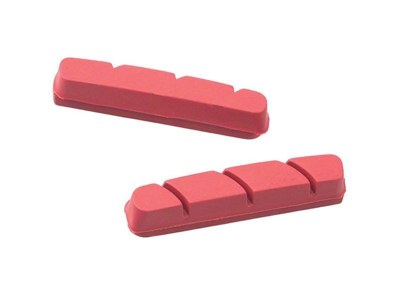 Jagwire Road Pro Brake Pad Inserts - Red Red Pro C - For Campagnolo - Wet 