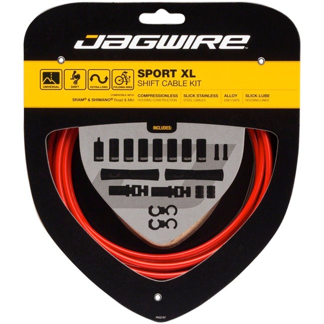 Jagwire Sport XL Shift Cable Kit - SRAM Shimano - Red Red  