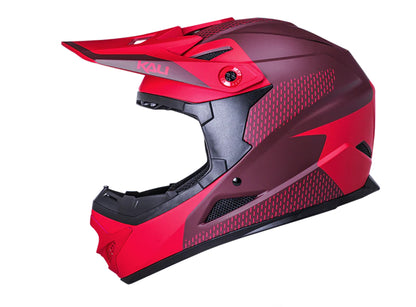 Kali Zoka Full Face Helmet - Dash Matt Red-Burgandy