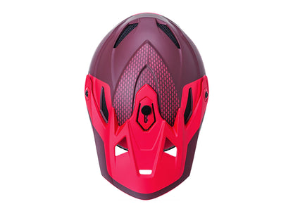 Kali Zoka Full Face Helmet - Dash Matt Red-Burgandy