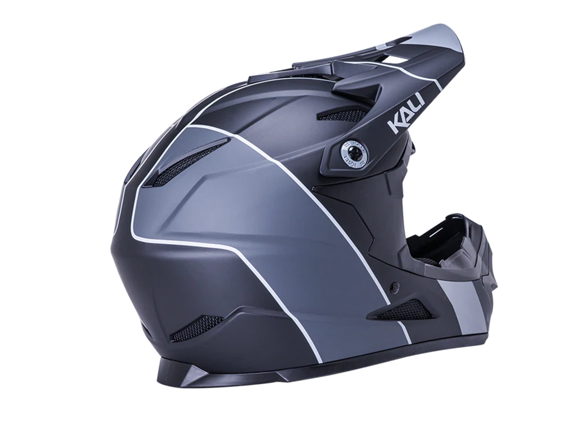 Kali Zoka Full Face Helmet - Stripe Matt Black-Gray – Cambria Bike