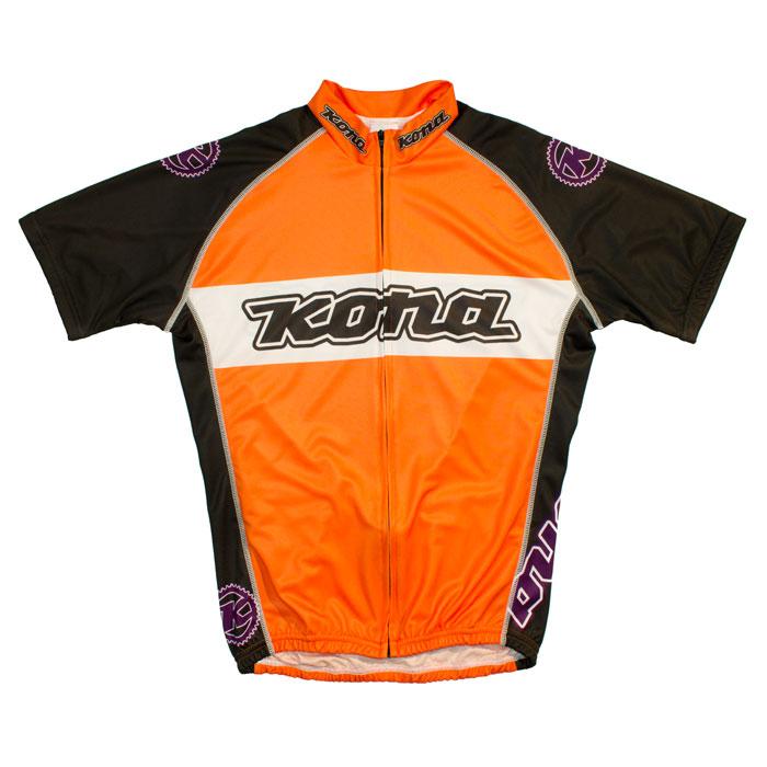 Kona Club Short Sleeve MTB Jersey - Orange-Black-Purple Orange - Black - Purple Medium 