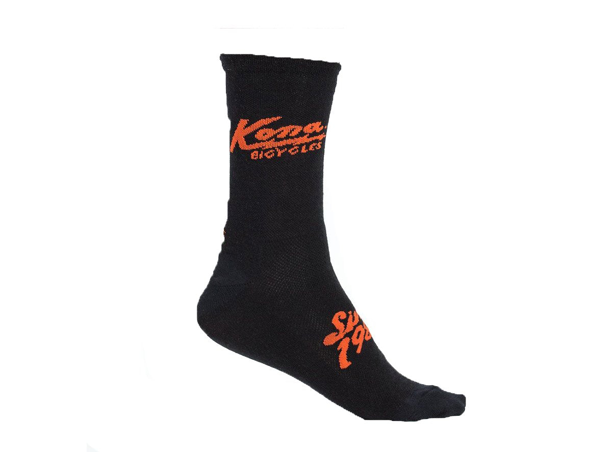 Kona 6" Swoosh Wool Sock - Black Black Small 