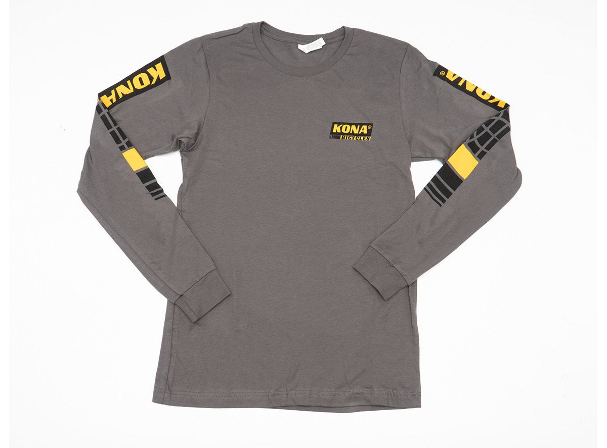 Kona Moto Kartel Long Sleeve Tee Shirt - Gray Gray Large 