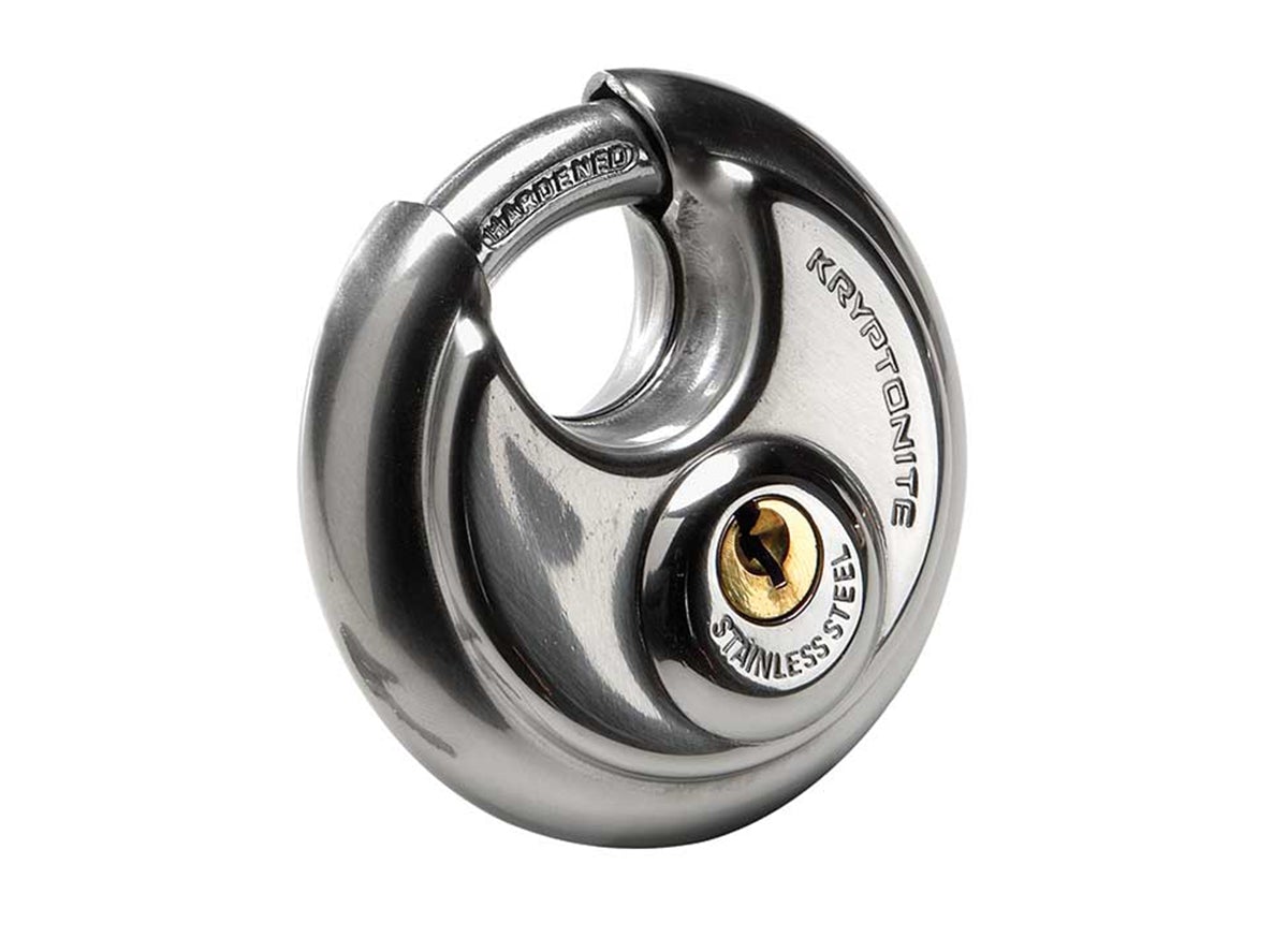 Kryptonite Stainless Steel Disc Padlock - Silver Silver 70mm 