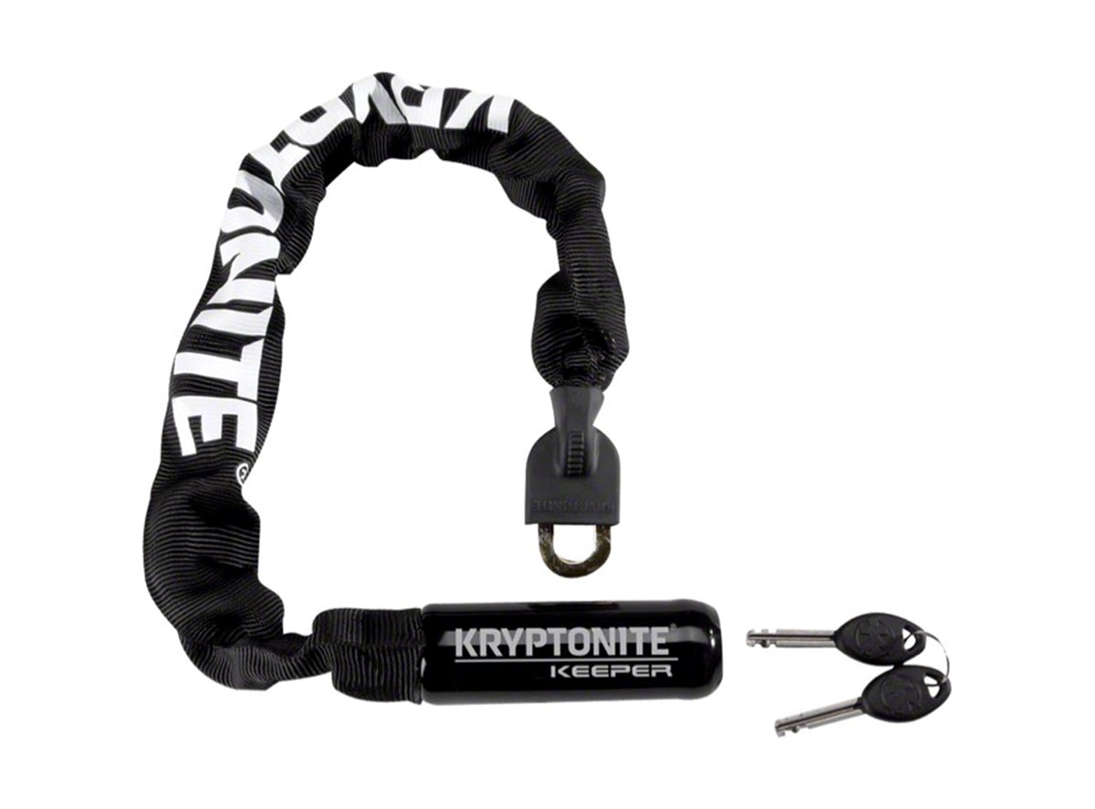 Kryptonite Keeper 712 Chain Lock - Keyed - Black Black 3.93' 