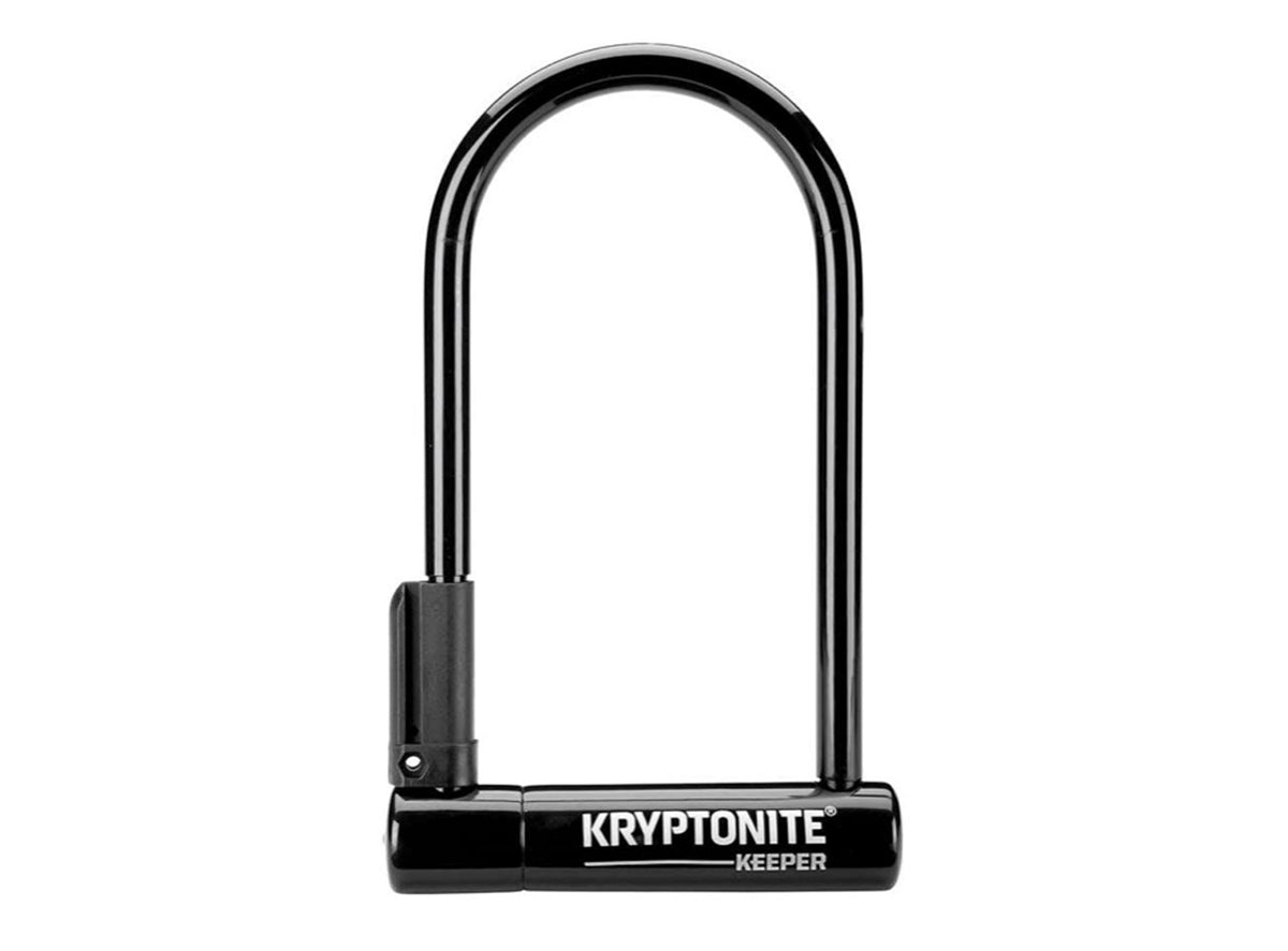 Kryptonite Keeper U-Lock - Keyed - Black Black 4 x 10" 