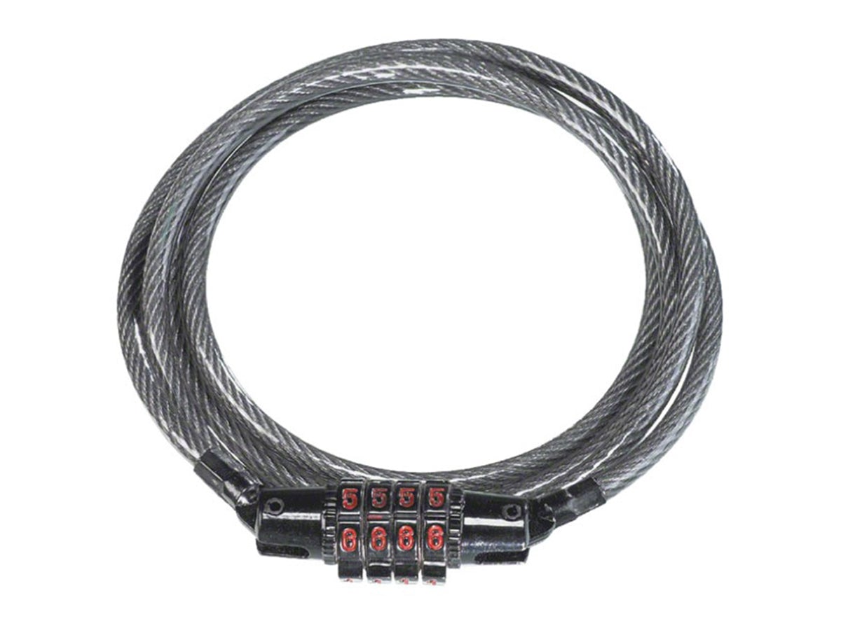 Kryptonite KryptoFlex Keeper 512 4-Digit Combo Cable Lock - Black-Gray Black - Gray 4' x 5mm 