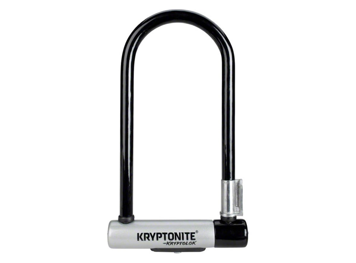 Kryptonite KryptoLok U-Lock - Keyed - Black-Gray Black - Gray 4 x 9" 