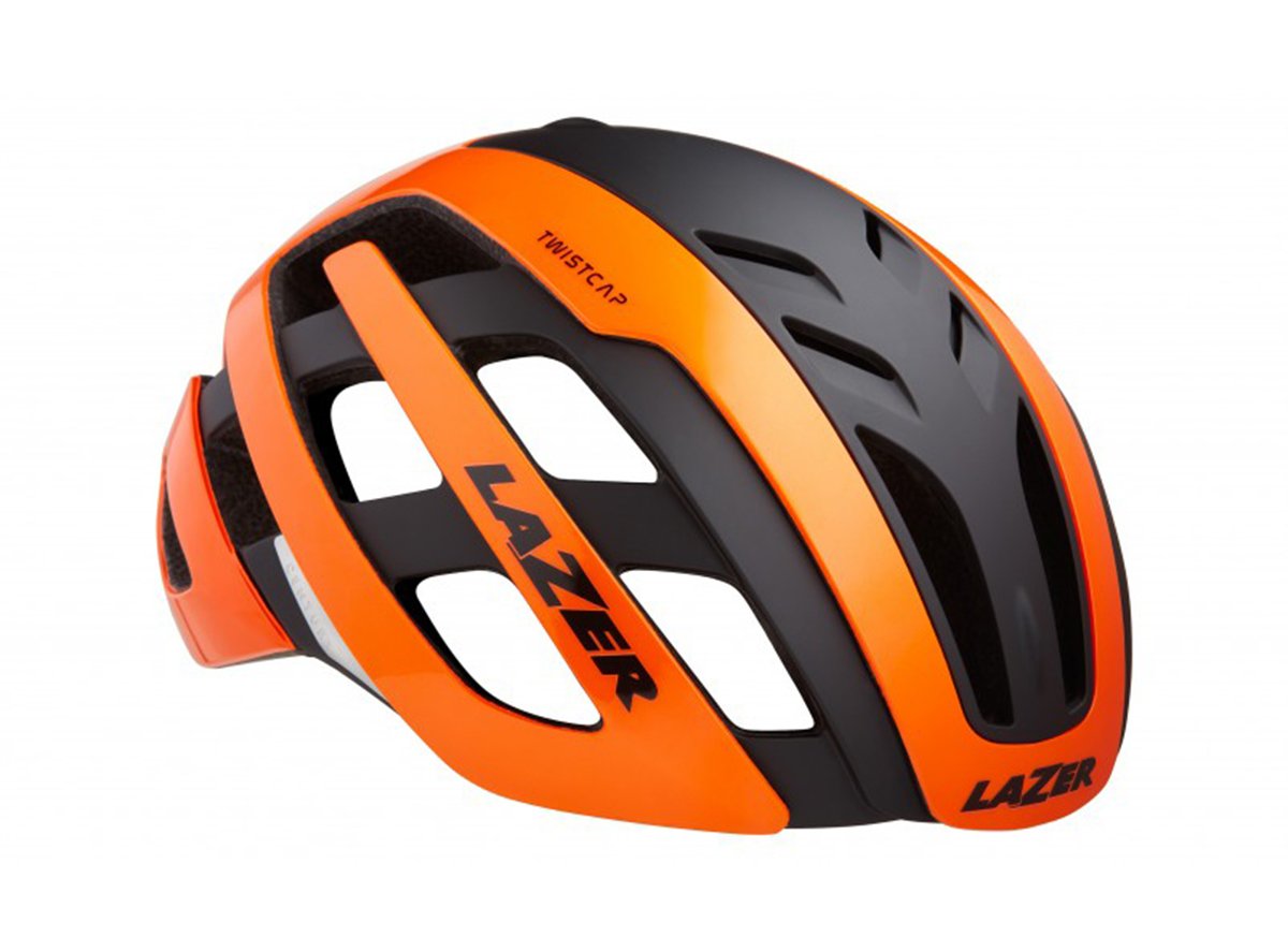 Lazer Century MIPS Road Helmet - Flash Orange-Black - 2020 Flash Orange - Black Small Rear Mounted LED Light