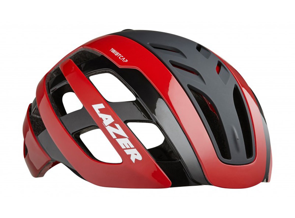 Lazer Century Road Helmet - Red Black - 2020 Red Black Small Rear Mounted LED Light